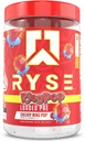 RYSE Loaded Pre Workout Powder - Ring Pop Cherry - Denní předcvičení pro muže a ženy s 325mg kofeinu, Beta Alanin, a Citrulline pro čerpadlo, Focus, a energie - 30 Služeb