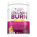Multi kolagen Burn: MultiType Hydrolyzované proteinové peptidy s hyaluronovou kyselinou, vitamin C, SOD B Bezproblémové, Typy I, II, III, V a X, s kofeinem 30 Doručování Tropické punče ochucené