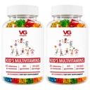 VITA GLOBE Děti Kompletní multivitaminové gumy - s vitamíny A, C, D, E, B6 & B12 CLAS124; Denní imunita, růst a wellness podpora CLAS124; Great-Ochutnávání Žvýkací doplněk pro děti - 120 Počet (balení po 2)