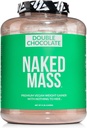 NAKED Vegan Mass - Double Chocolate Weiner Gainer - 1,260 Calories, 50G protein, nic umělého, všechny přírodní čokoládové bílkoviny prášek, non-GMO, Soy & gluten zdarma - 8LB Bulk - 11 Služeb
