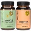 Budoucí Multivitamin Bundle - Vegan Kompletní Multivitamin a Vegan Essential Multivitamin - Vegan Vitamin B12, Omega 3, a Vitamin D3 - Kompletní Multivitamin, 42 Vitamíny v 1 pro muže a ženy