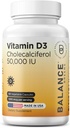 Balancebreens Vitamin D3 50,000 IU, 60 Veggie Kapsle - Vysoká účinnost, podporuje imunitní a kostní zdraví - Týdenní