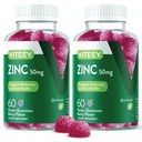 VITEEY Zinkové gumy pro muže a ženy - Zinek doplňky 50 mg - imunitní boost a zdraví kůže - Vegan, Gluten zdarma - 120 Počet