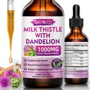MEENCCD Mléko Thistle Liquid Drops - Mléko Thistle Dodatek se Silymarin, Antioxidant Support, Vegan, Non- GMO, 2 Fl Oz