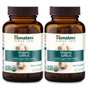 Himalaya Organic Garlic, Pro metabolismus lipidů a imunitní podpora, 1 400 mg, 60 kapslí, 1 měsíční zásoba, 2 balení
