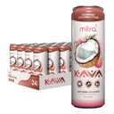 MITRA-9 Botanické nápoje - Kokosový lychee Sparkling Kava Drink with Kava Root Extract - Mood Enhancer - Plant based - Promotes Natural Calm & Clarity (12 Fl. Oz) (24)