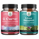 Balení G- Curve Butt & Breast Enhancement pilulky se Saw Palmetto Extract Horny Kozí Tráva a Játra Čistící Detox & Opravy - Mléko Thistle s Dandelion Root Cholin Beetroot & Artichice Extract