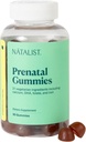 NATALIST Prenatální gumy pro její denní precepci a těhotenskou formuli Dámské multivitaminy + DHA Omega33 z řas - Smíšené Berry, Vegetariánské, Gluten- Free, Non- GMO - 90 Počet