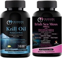 Antarktida Krill Oil 1600mg s Astaxanthin 2mg a Irish Sea Moss Gummies 3000mg s Black Seed Oil a Ashwagandha 2000mg