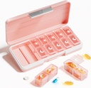 Betife AM PM Pill Organizátor 2 Times A Day, 7 Day Pill Box Týdenní Pill Organizátor Cestování s odděleným kontejnerem, Přenosný denní medicína Planner Dipenser Pouzdro pro vitamíny, rybí oleje, doplňky