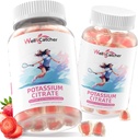 Citrát draselné gumy pro dospělé muže Ženy - Vysoký doplněk draslíku 500 MG Cukr Bezplatná podpora Electrolyte Balance Leg Křeče Vegan Non- GMO Organic Strawberry Flavor 2 Balení