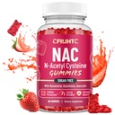 CFILIHTC NAC Gummies 600mg, N Acetyl Cysteine Supplement with Glutathione, Resveratrol, Magnesium, CoQ10, NAC Chewable for Antioxidants & Imunitation Supplement, Jahodový flavor 60 Gumy