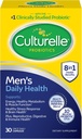 Culturelle Daily Health 8- in-1 Probiotic and Multivitamin for Men - 30 Count - Naturally-Sourced Probiotika pro stravitelné zdraví a imunitní podporu, s hořčík, Vitamin D3, Vitamin C, Vitamin B12