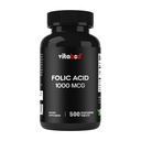 Kyselina listová 1 mg (1000 mcg) (vitamin B9) - 500 Vegetariánských tablet - esenciální prenatální a poporodní vitamin