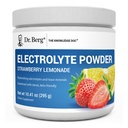 Dr.Berg Nulový cukr Hydratace Keto Electrolyte Powder - Vylepšený w / 1000 mg kalium & Real Pink Himalayan Salt (NENÍ stolní sůl) - Jahodová citronáda Hydration Drink Supplement - 50 Serings