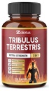 Tribulus Terrestris Kapsle s Ashwagndha, Panax Ginseng, Saw Palmetto, Maca, Shilajit - 90 Kapsle - 3 měsíce Dodávka