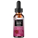 Železo doplněk pro ženy s vitaminem C, 6-in-1 Tekutý dodatek w / Vitamin B12, Vitamin B6, Vysoce absorpční kapalné železné kapky pro červené krvinky & imunitní podpora, Non- GMO, gluten zdarma