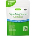 Igennus Superior Triple Magnesium Complex, Plně reated & Chelated Glycinate, Taurate & Citrát, Clean Label, High Biologická dostupnost & Absorpce, 180 Tablety, Vegan, Non- Buffered