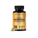 Moringa Powder Kapsle - Čisté Moringa Prášek, Energie, Kůže, Imunitní a Gut Zdraví Superfood, Bohaté na antioxidanty, esenciální vitaminy a aminokyseliny, přírodní zelené Superfood dodatek - 60 Počet