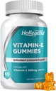 Vitamin E Gummies 268mg 400 IU, přírodní vitamín E Žvýkací doplněk pro dospělé, ženy a muže, kůže a imunitní zdraví, antioxidant, Orange Flavor, 60 Počet