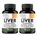 Sandhu je vyčištění jater Detox & Opravy Podpora 124; 70 Kapsle (Balení 2) 124; Bylinný doplněk pro zdraví jater 124; Mléko Thistle Dandelion Root Andrographis s 8 Minerály