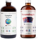 LIQUIDHELTH Kompletní vícenásobné denní multivitamin a neurologické nootropické tekuté vitaminové pouzdro pro dospělé - posílení imunitní podpory, zlepšení paměti, zaměření a koncentrace - Vegan, Non- GMO, Vyrobeno v USA