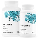 THORNE - Wellness Bundle - Vitamin C & B12 - Podporuje srdeční, nervové, imunitní a tkáňové zdraví - 60 až 90 Služeb