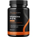 Vysoce absorpční ADK doplněk vitamínu - Veganský vitamin D3 K2 MK7 & A pro regulaci vápníku plus kostní srdce štítné žlázy & imunitní podpora - Vitamin ADK s 5000IU D3 Non GMO & gluten zdarma (2 měsíce)