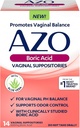 AZO Suppository kyseliny borité pro ženy, pomáhá podporovat zápach řízení a rovnováhu Vaginální PH s klinicky studoval kyselina boritá, non-GMO, 30 Počet