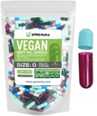 XPRS Nutra Velikost 0 Prázdné kapsle - 100 hrabě prázdné Veganské kapsle - Vegetariánské pilulky - DIY Zeleninové kapsle Fill- Veggie Pill Caps pro Do- It- Vaše vlastní doplňky (Multi Color)