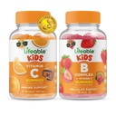 Živý vitamín C děti + B Komplexní děti, Gummies Bundle - Velký příchuť, doplněk vitamínu, gluten zdarma, GMO zdarma, Žvýkací žlab