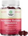 Hormon Balance pro ženy Gummies všech věkových kategorií - PMS Support Supplementary pro ženy na podporu menstruační cyklus & Hormonální Balance Menopauza & Mood Swings s vitamínem B6 & Dong Quai - 180 Žvýkačky