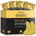 24k Gold Under Eye Patches (25 Pairs), oční maska, kolagen výrobky pro péči o pleť, Oční záplaty pro Puffy Eyes, oční masky pro tmavé kruhy a stydlivost
