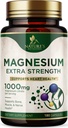 Hořčík Minerální dodatek 1000 mg - High potency Magnesium Citrát pro kosti, Zdraví srdce, Nervy & Muscle Support, Přírodní komplex hořčíku pro podporu celého těla, Lahvička v USA - 180 Kapsle