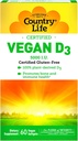 Country Life Vegan D3, 60 Počet
