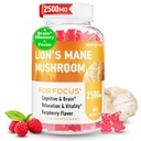 Lions Mane Gummies, Organic Lion 's Mane, Lions Mane Gummies pro dospělé, s Ashwagandha & Alpha GPC, Cortisol doplňky pro ženy a muže, 60 Counts