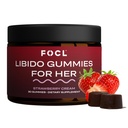 FOCL Žena Libido Booster pro ženy - Boost Touha, Arousal, Energie, Pomáhá podporovat Hormon Balance - Horny Kozí Tráva, Fenugreek & Zelený čaj (30 Gummies Jahodový krém)