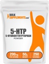 Bulksupplements.com 5-HTP Powder - 5-Hydroxytryptofan, 5 HTP dodatek - 5-HTP 200mg, Mood Supplement - Gluten Free, 200mg na Serving, 50g (1.8 oz) (Balení po 1)