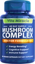 Houbové doplňky Kapsle - 10x Houbový komplex s lvy Mane Cordyceps Shiitake Reishi Houby doplňky - Všechny přírodní bylinné vitamíny Extract pilulky pro Focus Energy a Brain 90 Kapsle