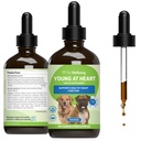 Pet Wellbeing Young v srdci pro psy - srdce zdraví, oběhové a kardiovaskulární systém, Hawthorn, Motherwort, Schisandra - veteránský bylinný dodatek 4 fl oz (118 ml)