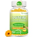 Lutein 20 mg s Zeaxanthin Gummies, Lutein a Zeaxanthin Doplňky s oční vitaminy C, E, Bilberry pro oční zdraví - 60Cts