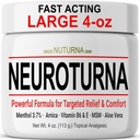 Neuropatie Nerve Relief Cream - Rychle působící Max Relief pro nohy nohy zpět - Ultra síla Menthol Arnica Aloe Vera MSM, Soothing Natural Nerve Comfort Relief, Paraben- Free 4 Oz