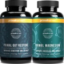 Primal Harvest Primal Gut Obnovení a Primal Magnesium Dodatek 2 Balení Bundle (180 Kapsle)