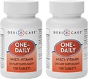 GeriCare One- Denní vícevitamínové tablety Dietní Suplement 100 Počet (Balení po 2)