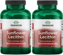 Swanson Sunflower Lecithin - Bylinný dodatek na podporu zdravé funkce mozku - Přírodní vzorec podporující srdeční zdraví a zdravou rovnováhu lipidů - (90 Softgels, 1200mg každý) 2 Pack