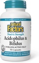 Přírodní faktory, Acidofilus & Bifidus Double Strength, Probiotická a prebiotická formule, 90 Kapsle