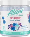 Alani Nu Pre Workout Powder Blue Slish, Amino Energy Boost, Vytrvalost dodatek, Cukr zdarma, 200mg kofein, L-Theanine, Beta-Alanin, L-Citruline, 30 Služby