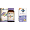 Zahrada života Dámské Prenatal Multivitamin s vitamínem D3, B6, B12, C & Iron & Minami Přírodní Prenatal DHA Omega 3 Příplatek k rybím oleji, Lemon, 30 Počet