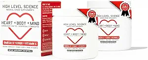 Věda na vysoké úrovni CoQ10, Omega-3, Vitamin E, Kardiolog pro srdce + tělo + duševní zdraví, DHA / EPA, Antioxidant pro energii, Superior Bioavailable Fish Oil, Gluten Free, 60 Softgels - 2 Pack