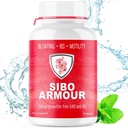 SIBO 124; IBS Relief (Clinical Grade Treatment) Bloating, Diarhea, Leaky Gut, plyn 124; Zpožděné uvolnění Peppermint 124; Doplněk Efektivní na podrážděný Bowel syndrom & malé střevní bakterie přerůstání